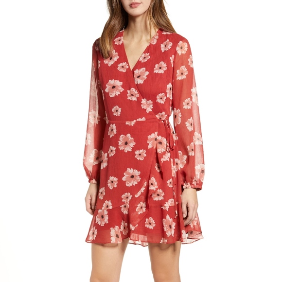 brittany wrap mini dress